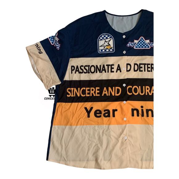 Shein Curve Men's Size 3XL Button Up Short Sleeve Adult Shirt Jersey - Picture 11 of 12